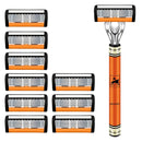 Barbeador Premium 6 Camadas com Lâminas Intercambiáveis – Aço Inoxidável