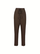 Conjunto Plus Size 2025 – Blusa Canelada + Calça com Amarração | Look Casual Confortável para Primavera/Verão