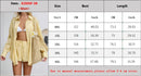 Conjunto Plus Size Edição Limitada – Camisa Amarela Elegante + Short com Cinto Oculto | Look Casual Premium Primavera/Verão