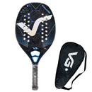 Raquete de Beach Tennis Profissional – Kevlar + Carbono 12K, Superfície 3D Brilhante, Grip Antiderrapante + Capa