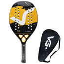 Raquete de Beach Tennis Profissional – Kevlar + Carbono 12K, Superfície 3D Brilhante, Grip Antiderrapante + Capa