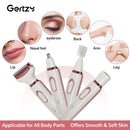 Depilador Elétrico 4 em 1 Recarregável para Mulheres - Aparador de Rosto, Pernas, Axilas, Nariz e Biquíni - Uso Seco e Molhado, Portátil e Indolor