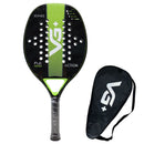 Raquete de Beach Tennis Profissional – Kevlar + Carbono 12K, Superfície 3D Brilhante, Grip Antiderrapante + Capa