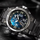 Relógio Masculino Luxo Dual Display – Quartzo com Funções Eletrônicas e Luz Noturna