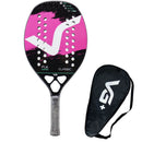 Raquete de Beach Tennis Profissional – Kevlar + Carbono 12K, Superfície 3D Brilhante, Grip Antiderrapante + Capa