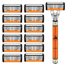 Barbeador Premium 6 Camadas com Lâminas Intercambiáveis – Aço Inoxidável