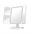 Espelho Triplo Iluminado – Espelho de Maquiagem com Luz LED Touch e Ajuste de Ângulo